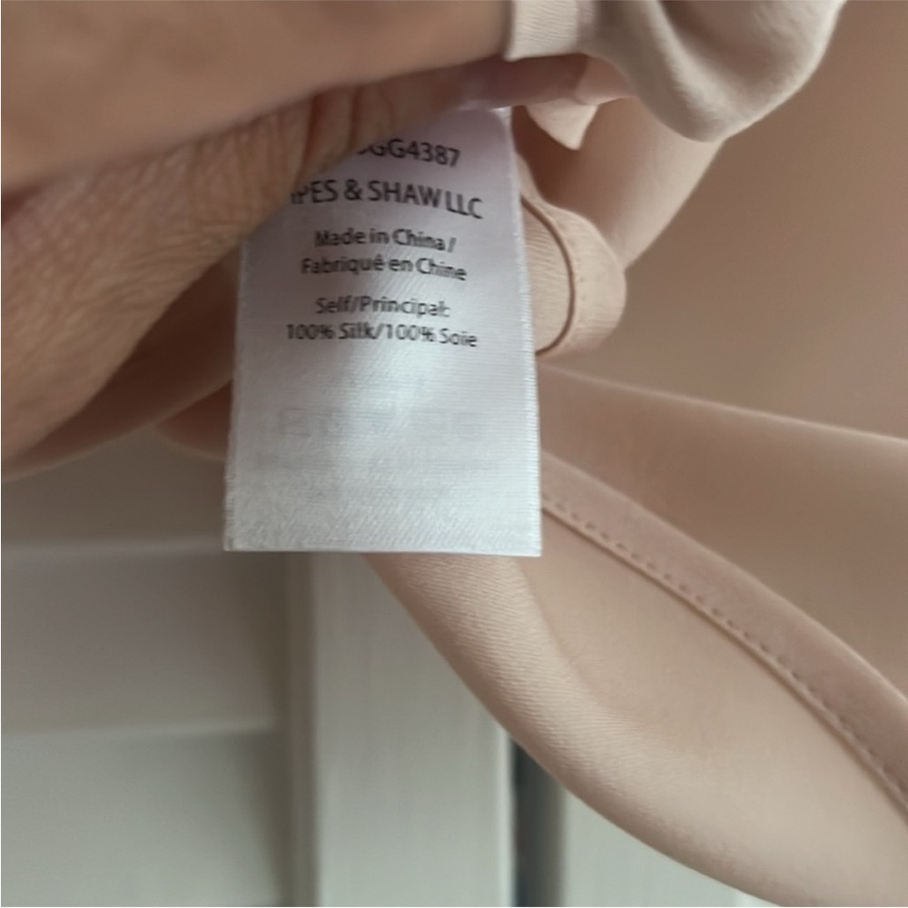 Veronica Beard Silk Blouse, Size 8, Blush - Picture 6 of 6